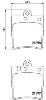 Комплект тормозных колодок, дисковый тормоз - BREMBO P 50 033