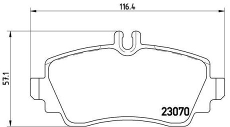 Комплект тормозных колодок, дисковый тормоз - BREMBO P 50 036