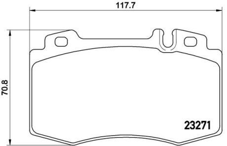 Комплект тормозных колодок, дисковый тормоз - BREMBO P 50 041