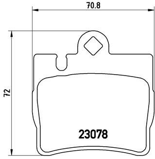 Комплект тормозных колодок, дисковый тормоз - BREMBO P 50 042