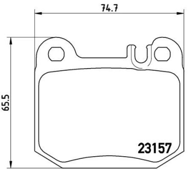 Комплект тормозных колодок, дисковый тормоз - BREMBO P 50 043