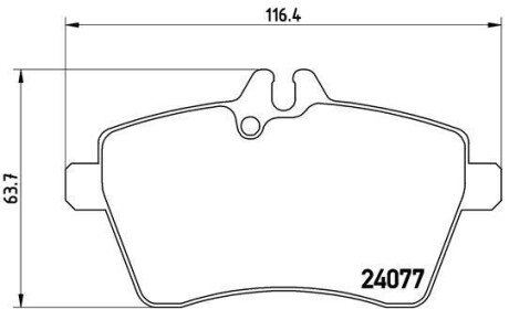 Комплект тормозных колодок, дисковый тормоз - BREMBO P 50 054