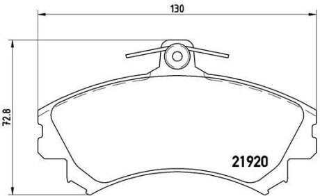 Комплект тормозных колодок, дисковый тормоз - BREMBO P 50 055