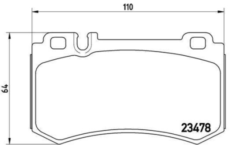 Комплект тормозных колодок, дисковый тормоз - BREMBO P 50 061