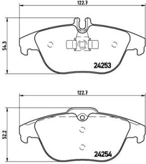 Комплект тормозных колодок, дисковый тормоз - BREMBO P 50 068