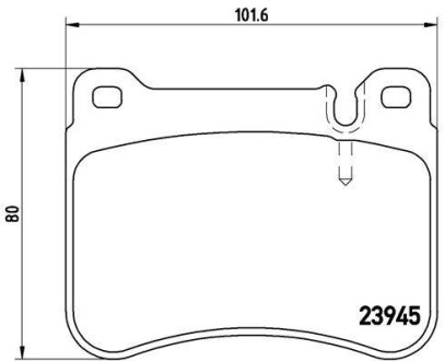 Комплект тормозных колодок, дисковый тормоз - BREMBO P 50 073