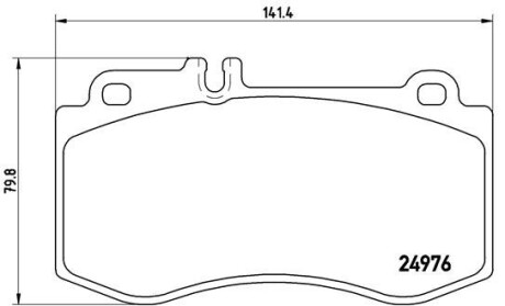 Комплект тормозных колодок, дисковый тормоз - BREMBO P 50 087