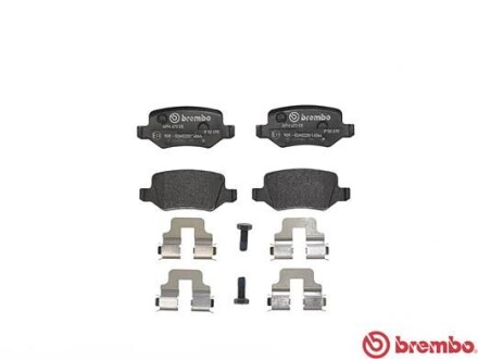 Комплект тормозных колодок, дисковый тормоз - BREMBO P 50 090