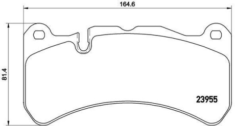 Комплект тормозных колодок, дисковый тормоз - BREMBO P 50 092