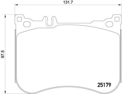 Комплект тормозных колодок, дисковый тормоз - BREMBO P 50 095