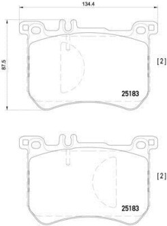 Klocki hamulc. mercedes w222 s-klasa 13- przуd - (aoo642o492o, aoo642o972o, aoo742o322o) BREMBO P50111