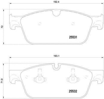 Колодки дисковые передние - (0074200920, 0064203720, A0064203720) BREMBO P50112 (фото 1)