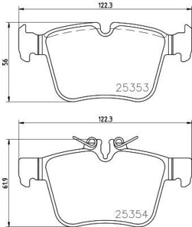 Комплект тормозных колодок - BREMBO P50122