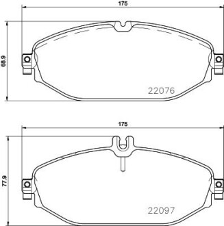 P50124_колодки дисковые передние! \ MB W205 C250/C300 13> - BREMBO P50124