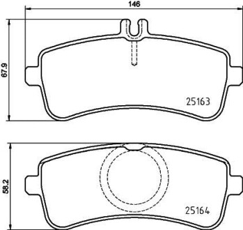 Гальмівні колодки, дискові - (a0004203700, 0004203700) BREMBO P 50 132 (фото 1)