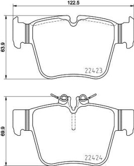 Комплект тормозных колодок - BREMBO P 50 133