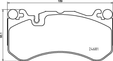 Shoe kit, drum brake - BREMBO P50142