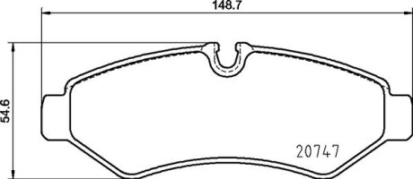 Колодки тормозные дисковые задн. mercedes-benz esprinter van (b910) 02/20-> / mercedes-benz sprinter - BREMBO P50155