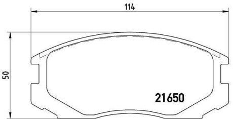 Комплект тормозных колодок, дисковый тормоз - BREMBO P 54 015