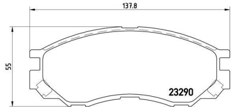 Комплект тормозных колодок, дисковый тормоз - BREMBO P 54 020