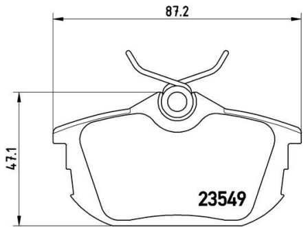 Комплект тормозных колодок, дисковый тормоз - BREMBO P 54 023