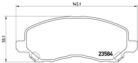 Колодки дискового гальма - (mz690568, 05191217aa, 068035576aa) BREMBO P54030X (фото 1)