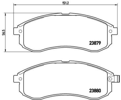 Комплект тормозных колодок, дисковый тормоз - BREMBO P 54 033