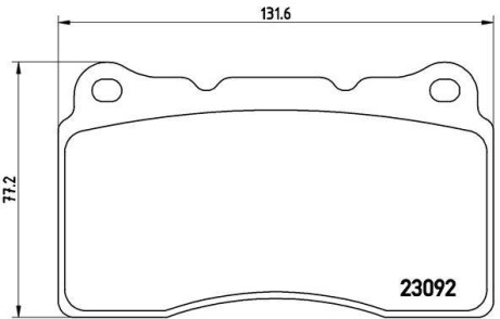 Комплект тормозных колодок, дисковый тормоз - (13329562, 13411116, 1605100) BREMBO P 54 040