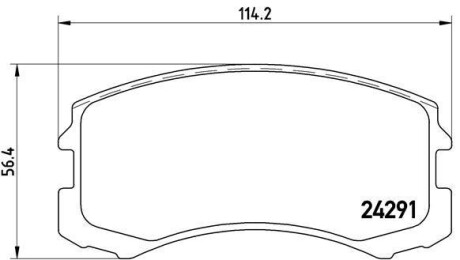 Комплект тормозных колодок, дисковый тормоз - (mn116764, mr569225, mz690185) BREMBO P 54 041 (фото 1)