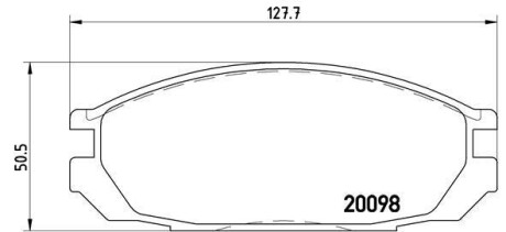 Комплект тормозных колодок, дисковый тормоз - (4406032J85, 4406020J85) BREMBO P 56 020