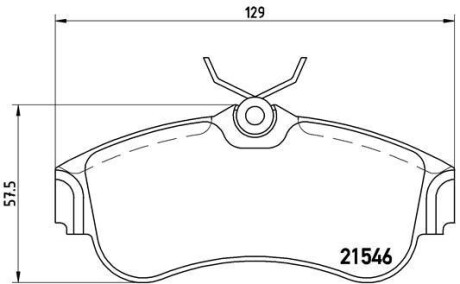 Комплект тормозных колодок, дисковый тормоз - BREMBO P 56 022