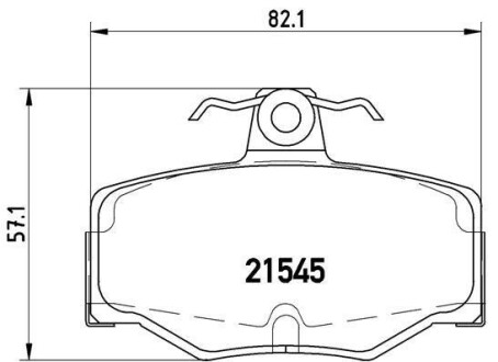 Комплект тормозных колодок, дисковый тормоз - BREMBO P 56 024