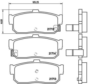 Комплект тормозных колодок, дисковый тормоз - (ay060ns015, d40604u090, ay060ns018) BREMBO P 56 029