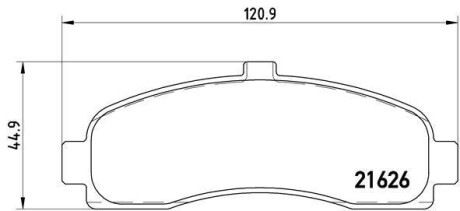 Комплект тормозных колодок, дисковый тормоз - BREMBO P 56 031