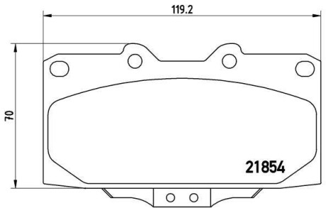 Комплект тормозных колодок, дисковый тормоз - BREMBO P 56 034