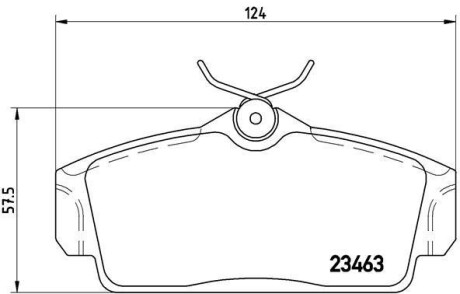 Комплект тормозных колодок, дисковый тормоз - BREMBO P 56 036