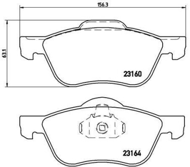 Комплект тормозных колодок, дисковый тормоз - (410609F525, 4106009F525) BREMBO P 56 037