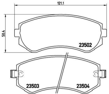 Комплект тормозных колодок, дисковый тормоз - BREMBO P 56 039