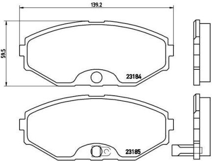 Комплект тормозных колодок, дисковый тормоз - BREMBO P 56 045