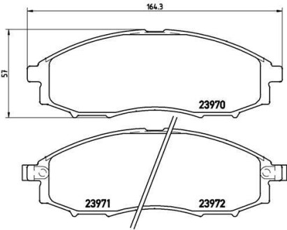 Комплект тормозных колодок, дисковый тормоз - BREMBO P 56 049