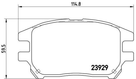 Комплект тормозных колодок, дисковый тормоз - BREMBO P 56 050