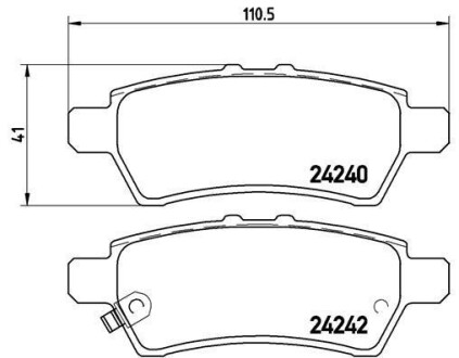 Гальмівні колодки зад. Nissan Pathfinder 05- (Tokico) - (44060EA090, 44060EA091, 44060EB325) BREMBO P 56 060