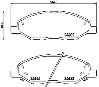 Комплект тормозных колодок - BREMBO P56088