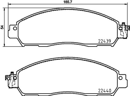 Klocki ham. NP300 NAVARA.. - (d10605TA0A, AY040NS178) BREMBO P 56 118