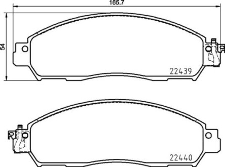 Klocki hamulcowe przod - (ay040ns178, d10605ta0a) BREMBO P 56 120