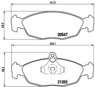 Комплект тормозных колодок, дисковый тормоз - BREMBO P 59 011