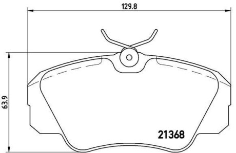 Комплект тормозных колодок, дисковый тормоз - BREMBO P 59 016