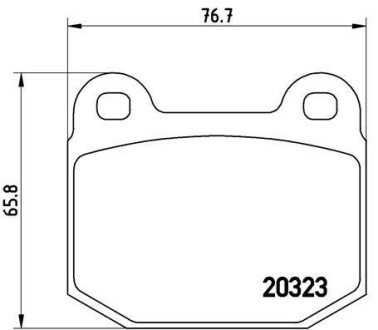 Комплект тормозных колодок, дисковый тормоз - BREMBO P 59 025