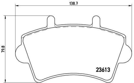 Комплект тормозных колодок, дисковый тормоз - BREMBO P 59 039