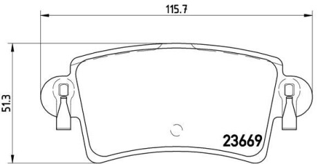 Комплект тормозных колодок, дисковый тормоз - BREMBO P 59 040